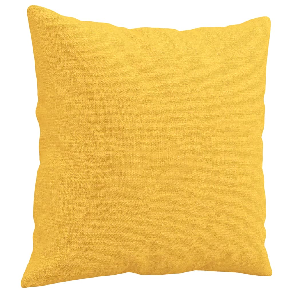 Cuscini Decorativi 2 pz Giallo Chiaro 40x40 cm in Tessuto cod mxl 46384