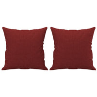 Cuscini Decorativi 2 pz Rosso Vino 40x40 cm in Tessuto 349477