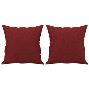 Cuscini Decorativi 2 pz Rosso Vino 40x40 cm in Tessuto cod mxl 41837