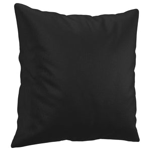 Cuscini Decorativi 2pz Nero 40x40 cm in Similpelle 349479