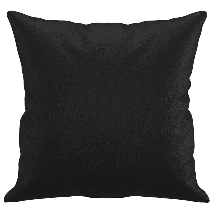 Cuscini Decorativi 2pz Nero 40x40 cm in Similpelle 349479