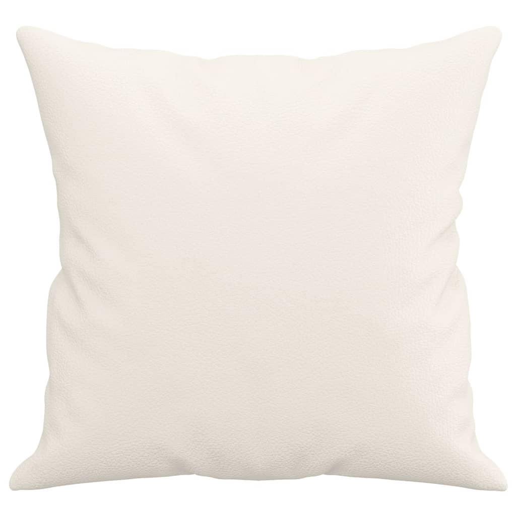 Cuscini Decorativi 2pz Crema 40x40 cm in Similpelle cod mxl 46516