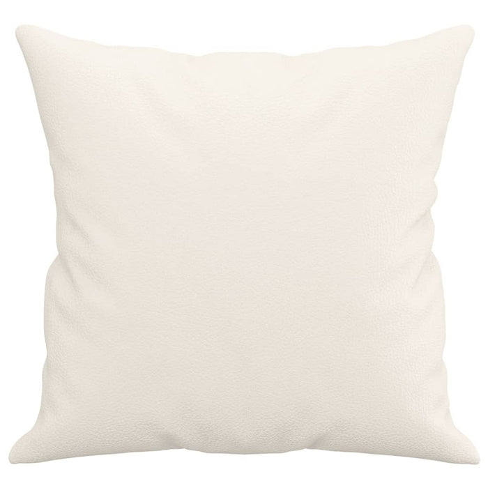 Cuscini Decorativi 2pz Crema 40x40 cm in Similpelle cod mxl 46516