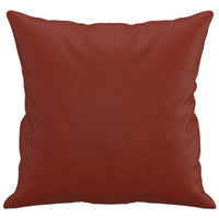 Cuscini Decorativi 2pz Rosso Vino 40x40 cm in Similpelle