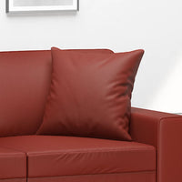 Cuscini Decorativi 2pz Rosso Vino 40x40 cm in Similpelle 349483