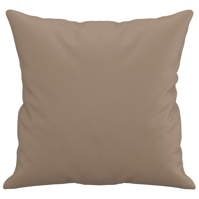 Cuscini Decorativi 2pz Cappuccino 40x40 cm in Similpelle 349484