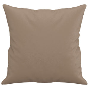 Cuscini Decorativi 2pz Cappuccino 40x40 cm in Similpelle