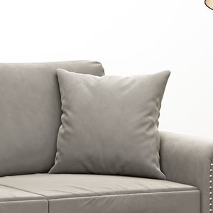 Cuscini Decorativi 2 pz Grigio Chiaro 40x40 cm in Velluto cod mxl 45336