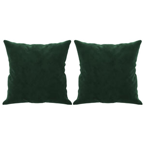 Cuscini Decorativi 2 pz Verde Scuro 40x40 cm in Velluto 349487