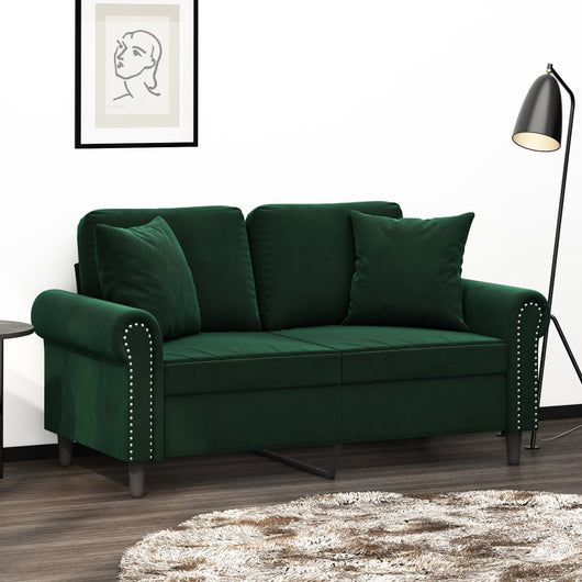 Cuscini Decorativi 2 pz Verde Scuro 40x40 cm in Velluto 349487