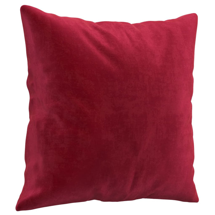 Cuscini Decorativi 2 pz Rosso Vino 40x40 cm in Velluto 349489