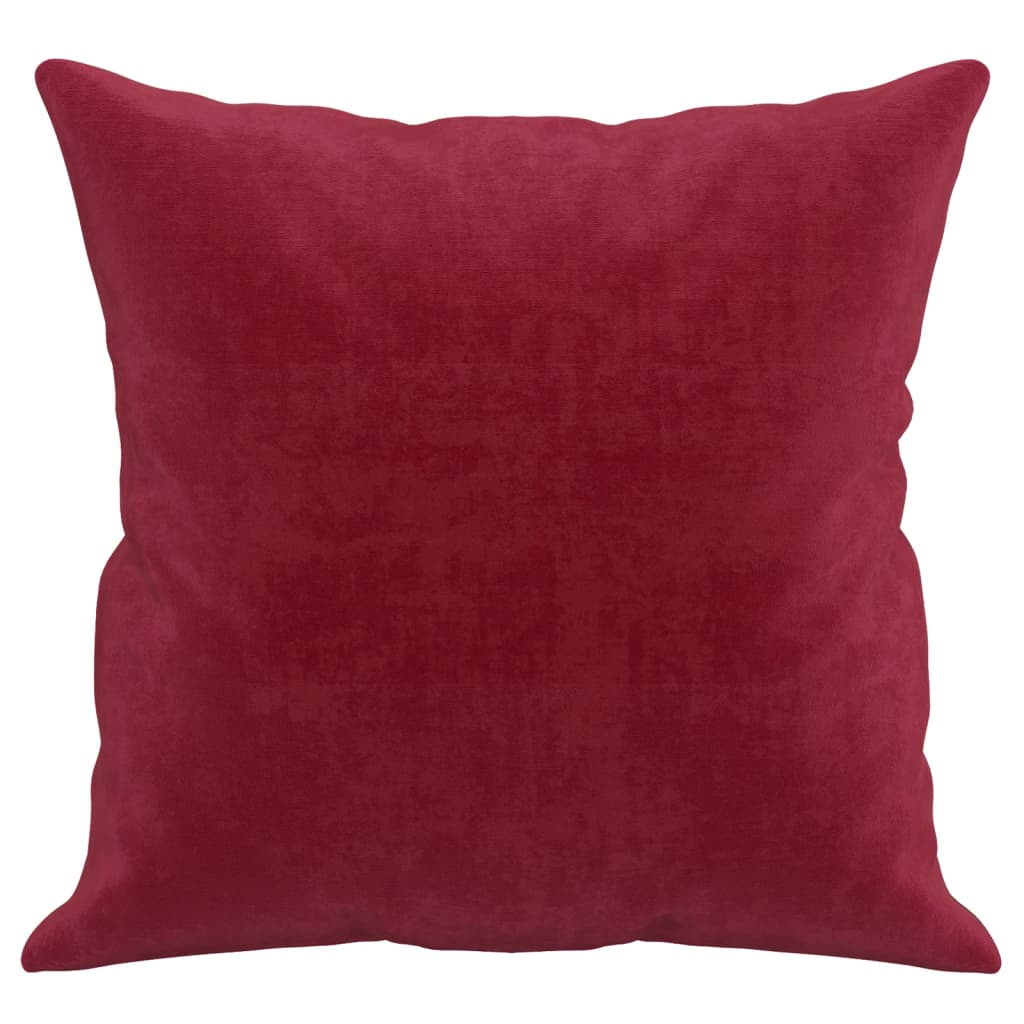 Cuscini Decorativi 2 pz Rosso Vino 40x40 cm in Velluto 349489