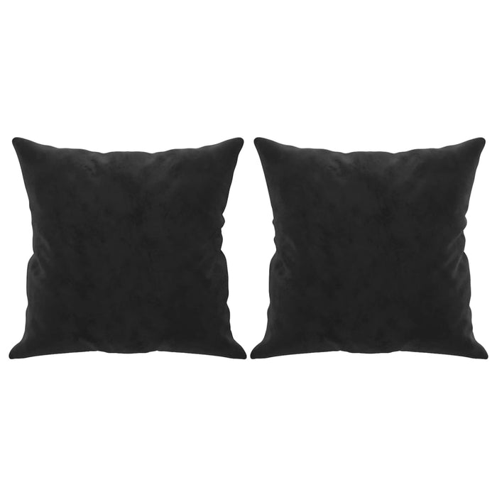 Cuscini Decorativi 2 pz Nero 40x40 cm in Velluto 349490