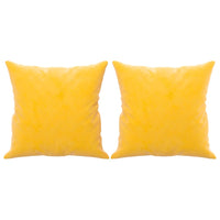 Cuscini Decorativi 2 pz Giallo 40x40 cm in Velluto 349491