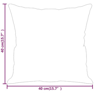 Cuscini Decorativi 2 pz Tortora 40x40 cm in Tessuto Microfibra 349495