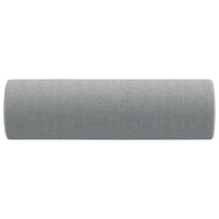 Cuscini Decorativi 2pz Grigio Chiaro Ø15x50 cm in Tessuto 349501