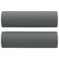 Cuscini Decorativi 2 pz Grigio Scuro Ø15x50 cm in Tessuto 349502