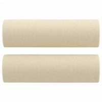 Cuscini Decorativi 2 pz Crema Ø15x50 cm in Tessuto cod mxl 47496