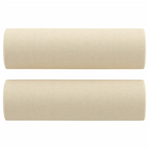 Cuscini Decorativi 2 pz Crema Ø15x50 cm in Tessuto cod mxl 47496