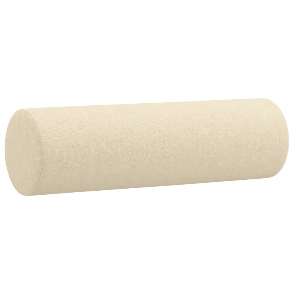 Cuscini Decorativi 2 pz Crema Ø15x50 cm in Tessuto cod mxl 47496