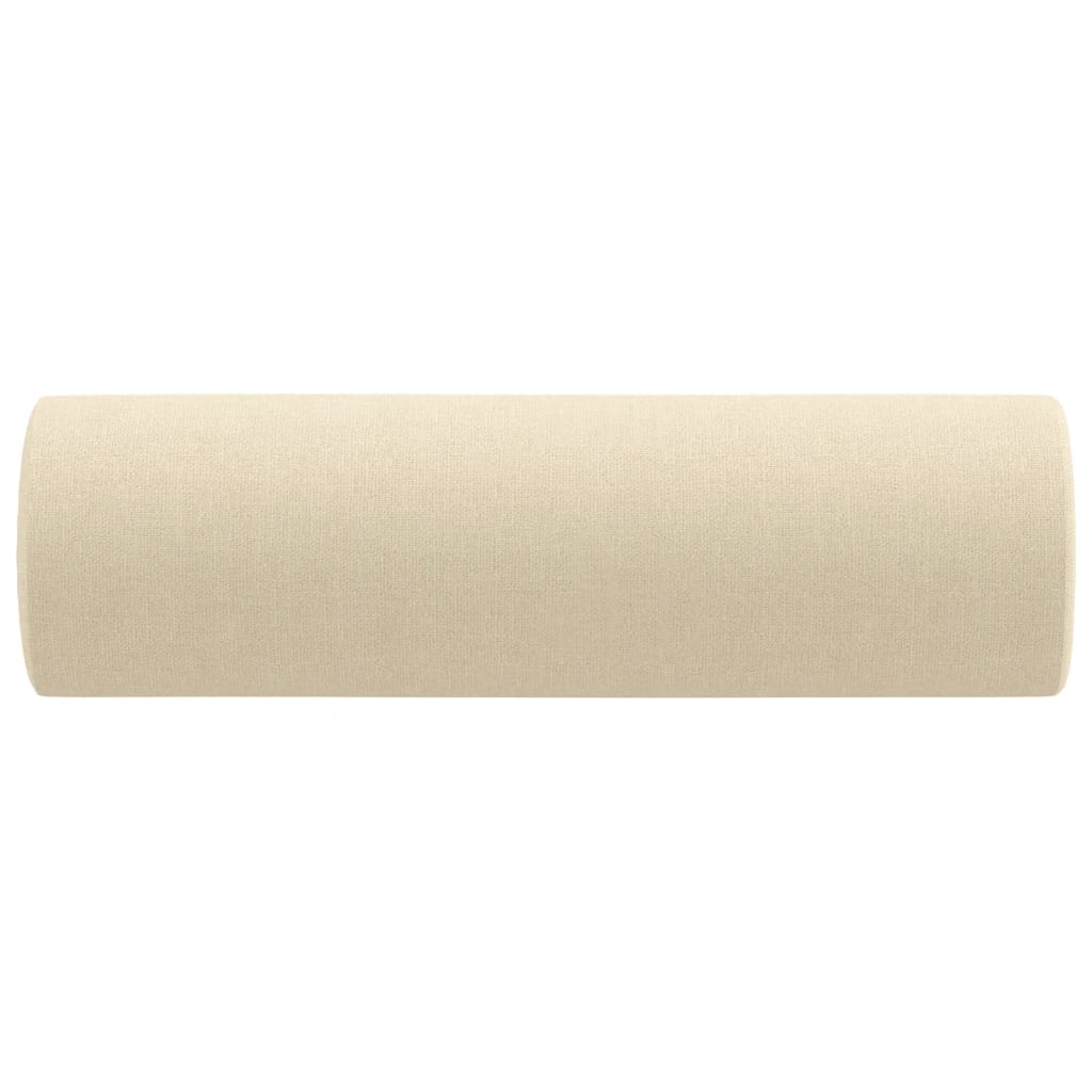 Cuscini Decorativi 2 pz Crema Ø15x50 cm in Tessuto cod mxl 47496