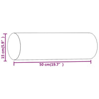 Cuscini Decorativi 2 pz Crema Ø15x50 cm in Tessuto cod mxl 47496