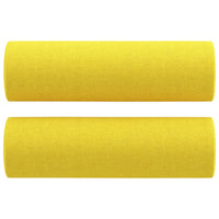 Cuscini Decorativi 2 pz Giallo Chiaro Ø15x50 cm in Tessuto 349506