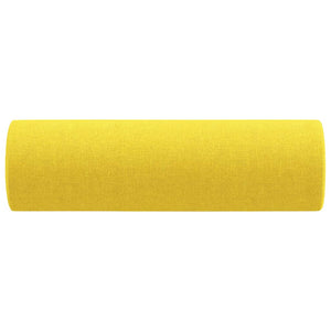 Cuscini Decorativi 2 pz Giallo Chiaro Ø15x50 cm in Tessuto 349506