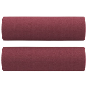 Cuscini Decorativi 2 pz Rosso Vino Ø15x50 cm in Tessuto cod mxl 42962