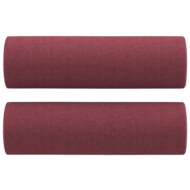 Cuscini Decorativi 2 pz Rosso Vino Ø15x50 cm in Tessuto cod mxl 42962