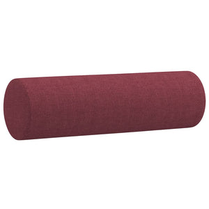 Cuscini Decorativi 2 pz Rosso Vino Ø15x50 cm in Tessuto cod mxl 42962