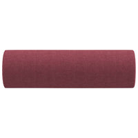 Cuscini Decorativi 2 pz Rosso Vino Ø15x50 cm in Tessuto 349507