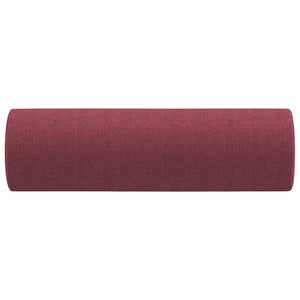 Cuscini Decorativi 2 pz Rosso Vino Ø15x50 cm in Tessuto cod mxl 42962