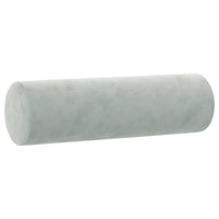 Cuscini Decorativi 2 pz Grigio Chiaro Ø15x50 cm in Velluto cod mxl 42912