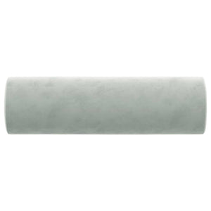 Cuscini Decorativi 2 pz Grigio Chiaro Ø15x50 cm in Velluto cod mxl 42912