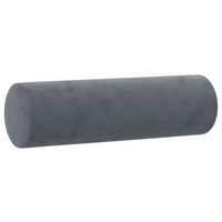 Cuscini Decorativi 2 pz Grigio Scuro Ø15x50 cm in Velluto cod mxl 78703