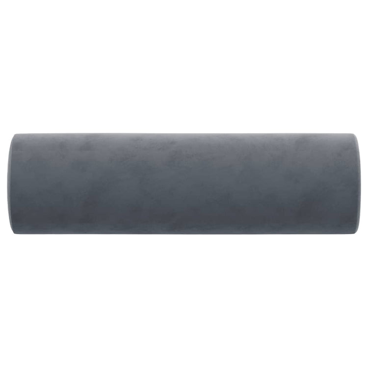 Cuscini Decorativi 2 pz Grigio Scuro Ø15x50 cm in Velluto cod mxl 78703