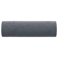 Cuscini Decorativi 2 pz Grigio Scuro Ø15x50 cm in Velluto 349510