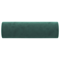 Cuscini Decorativi 2 pz Verde Scuro Ø15x50 cm in Velluto 349511