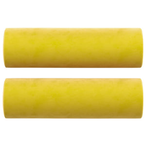 Cuscini Decorativi 2 pz Giallo Ø15x50 cm in Velluto 349515