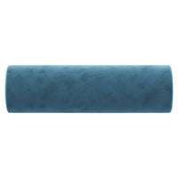 Cuscini Decorativi 2 pz Blu Ø15x50 cm in Velluto 349518