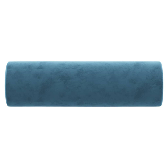 Cuscini Decorativi 2 pz Blu Ø15x50 cm in Velluto cod mxl 46154