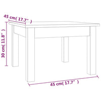 Tavolino da Salotto Miele 45x45x30 cm Legno Massello di Pino cod 9095