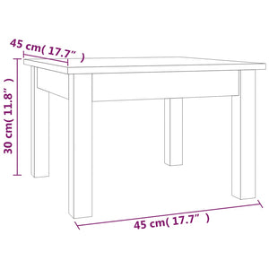 Tavolino da Salotto Miele 45x45x30 cm Legno Massello di Pino cod 9095