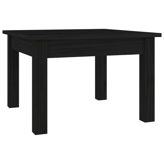 Tavolino da Salotto Nero 45x45x30 cm Legno Massello di Pino