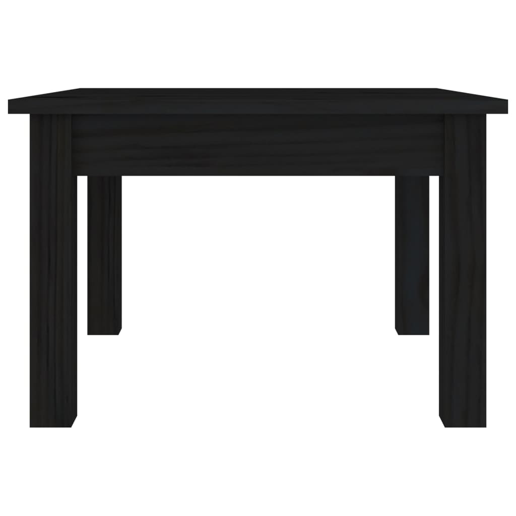 Tavolino da Salotto Nero 45x45x30 cm Legno Massello di Pino