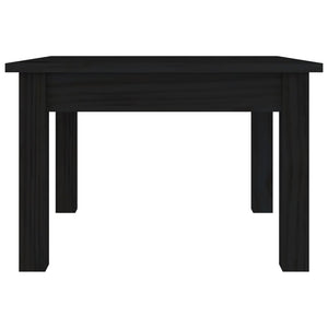 Tavolino da Salotto Nero 45x45x30 cm Legno Massello di Pino