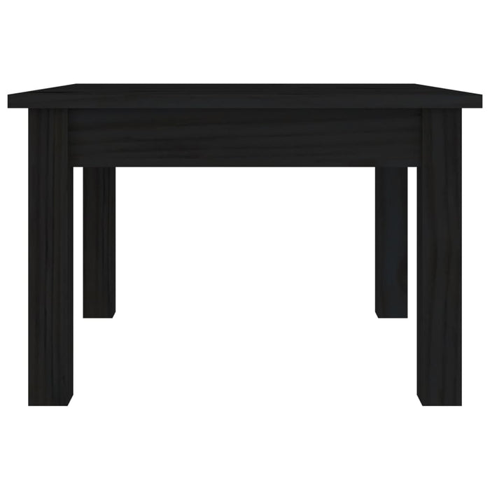 Tavolino da Salotto Nero 45x45x30 cm Legno Massello di Pino