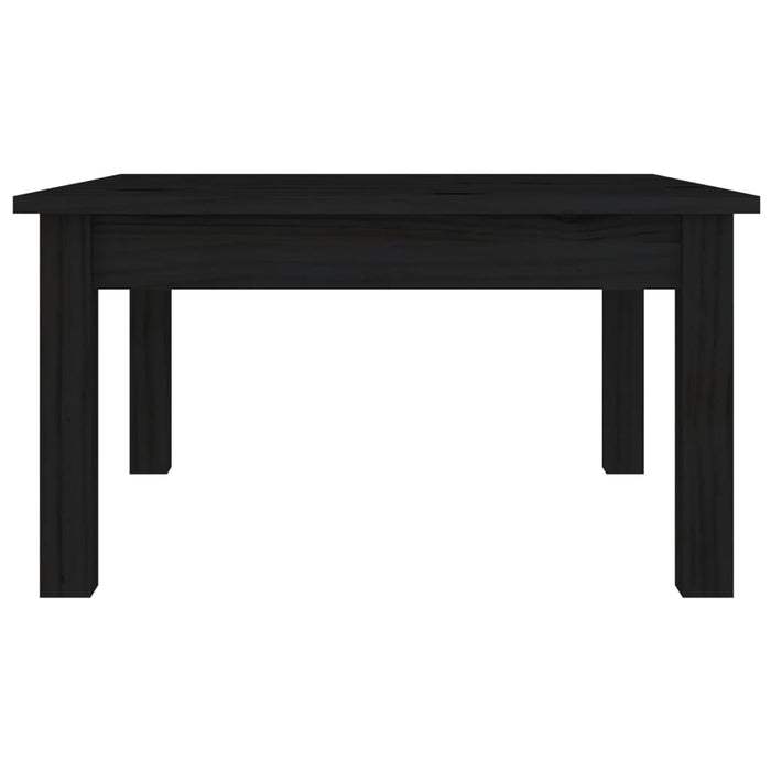 Tavolino da Salotto Nero 55x55x30 cm Legno Massello di Pino