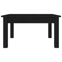 Tavolino da Salotto Nero 55x55x30 cm Legno Massello di Pino